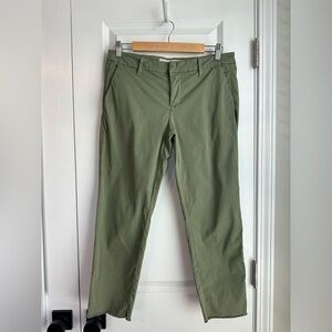 Frank & Eileen Low Rise Wicklow Italian Cropped Chino in Army Green Size 8